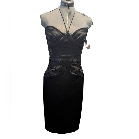 Nicole Miller Collection Sexy Black Sleeveless Halter Women's Dress‎ Size 4 NWT - Picture 6 of 11